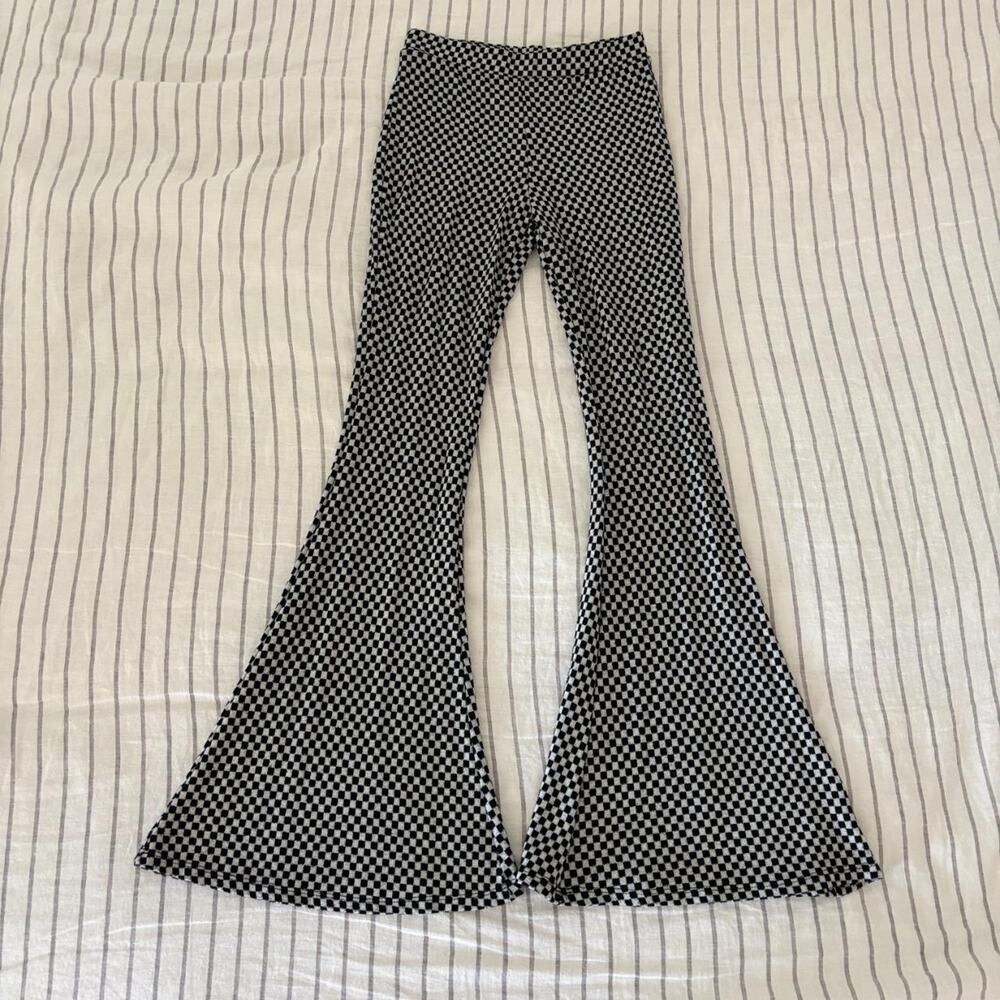Altard state black and white checkered flare pants